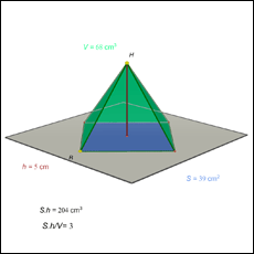 Volumen de una pirámide