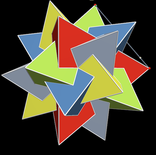 Compound of five regular tetrahedrons