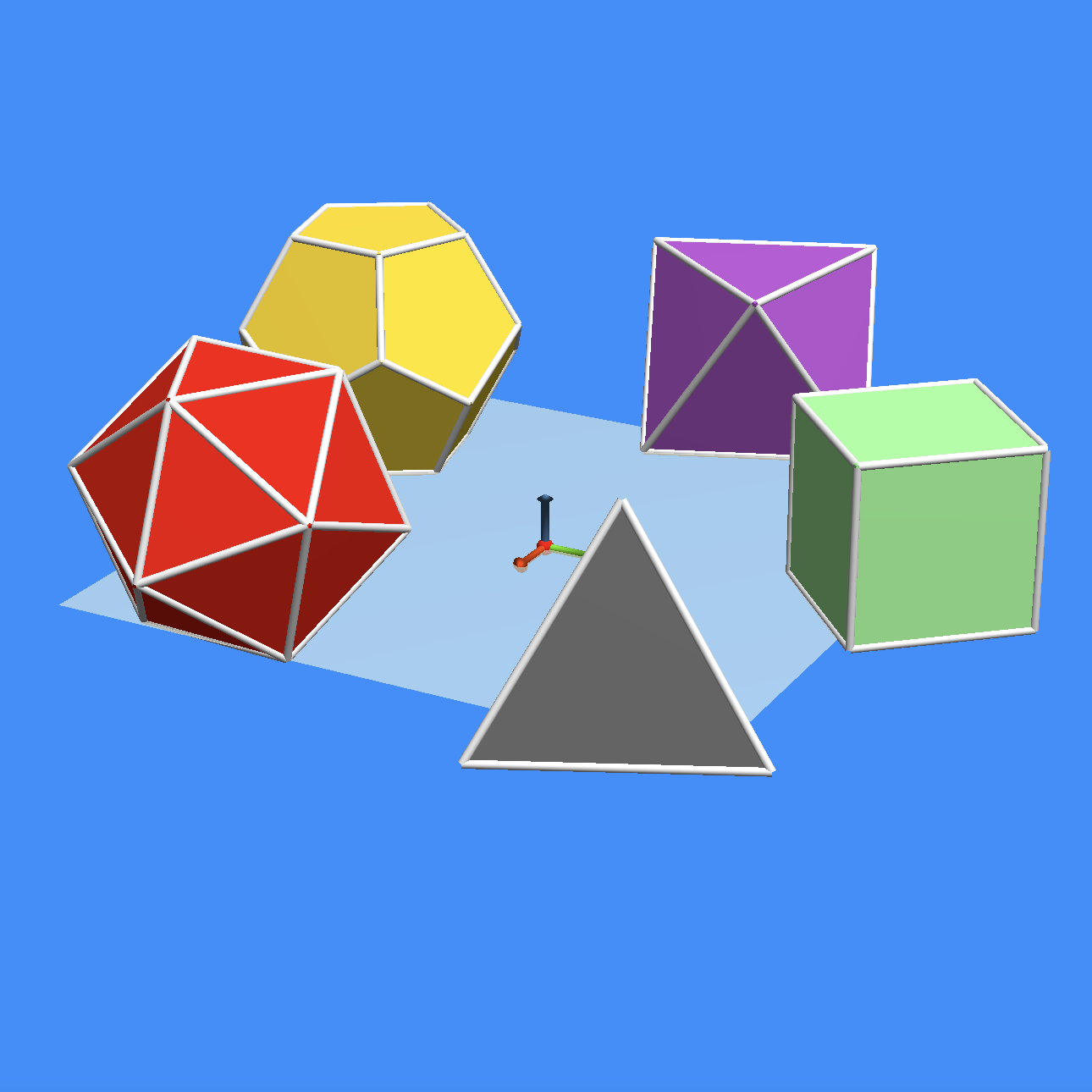 The five Platonic solids